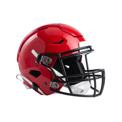 Fototapeta premium Untitled design - Red American football helmet isolated on a white background with