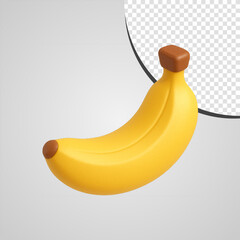 3D Cartoon Banana Illustration