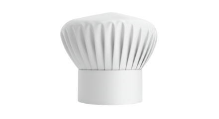 Chef s hat PNG isolated on transparent background, professional kitchen headwear for culinary arts and restaurant use