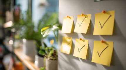 Achieving personal goals through inspired notes cozy home office space motivational decor productivity focus inviting environment creative mindset for effective goal setting