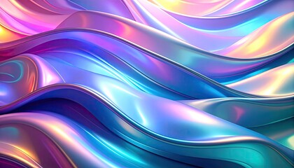 Obraz premium Colorful Holographic Surface with Prism Light Refractions