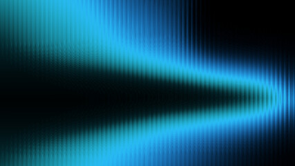 Abstract neon blue striped glass wave background - Optical glass effect digital wave in blue and black (holographic wallpaper)