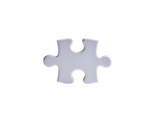 Obraz premium Isolated jigsaw puzzle piece on a stark black background, ready to be placed