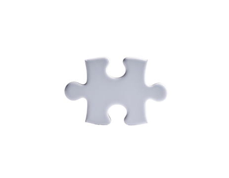 Isolated jigsaw puzzle piece on a stark black background, ready to be placed - Powered by Adobe