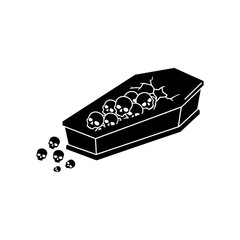 Coffin Icon – Halloween Grave Illustration