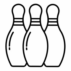 bowling pins and ball