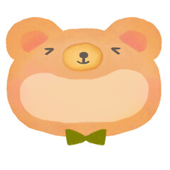 くま 名札 イラスト