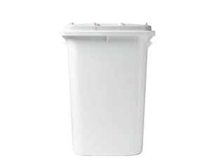 Tall, white, plastic rectangular cartridge with a textured top, isolated on black