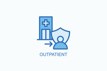 Outpatient Icon Or Logo Isolated Vector Illustration