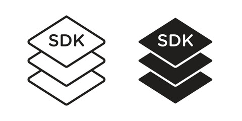 SDK icon art in black and white