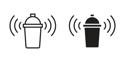 Shaker icon art in black and white