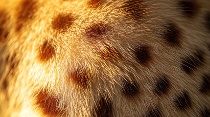 A close up of a cat's fur with a lot of spots