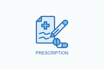 Prescription Icon Or Logo Isolated Vector Illustration