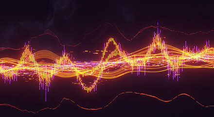 Halloween Abstract Neon Glitch Background