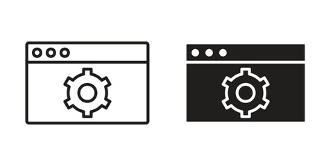 Software icon art in black and white