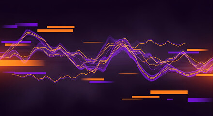 Halloween Abstract Neon Glitch Background