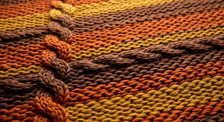 Cozy Knitted Autumn Texture Background