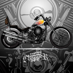 motorcycle on a black background