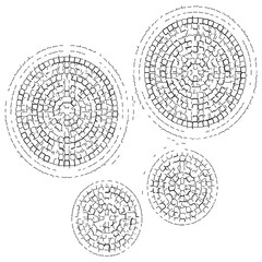 vector illustration of a set of abstract circles