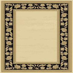 vintage frame with gold ornament