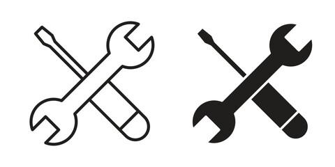 Tools icon art in black and white