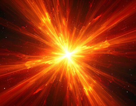 Abstract depiction of a radiant burst of energy, celestial glow