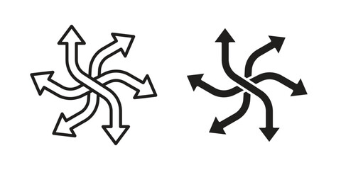 Versatile icon art in black and white