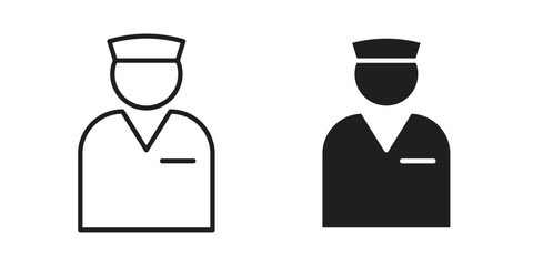 Valet icon art in black and white