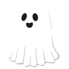 Funny Friendly Ghost Cartoon Drawing Cute Clipart