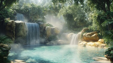 Lush tropical hot spring (1)