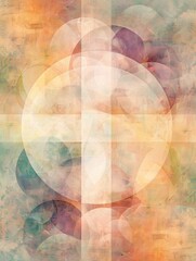 Layered translucent abstract background