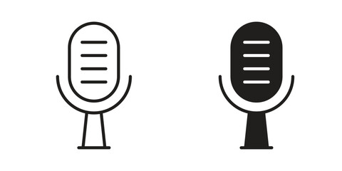 Voice recognition icon art in black and white
