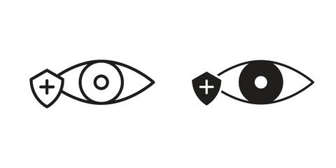 Vision insurance icon art in black and white