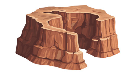 Realistic canyon artwork depicting detailed erosion and geological formations