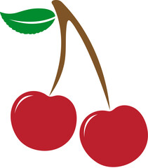 cherry logo icon isolated on white background