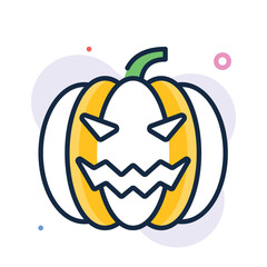 Take a look at this amazing flat icon of halloween pumpkin
