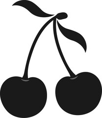 cherry logo icon isolated on white background
