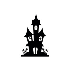 Haunted House Icon – Spooky Halloween Illustration