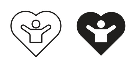Wellness icon art in black and white