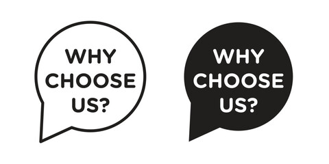 Why us icon art in black and white