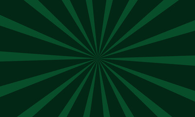 A dynamic abstract background featuring a retro sunburst pattern with dark green rays radiating from the center.