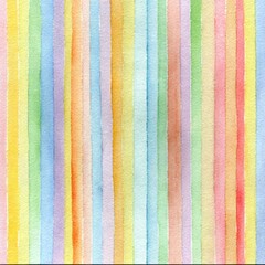 Watercolor Stripes Pattern in Pastel Colors