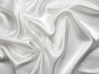 White Silk Fabric Texture Background