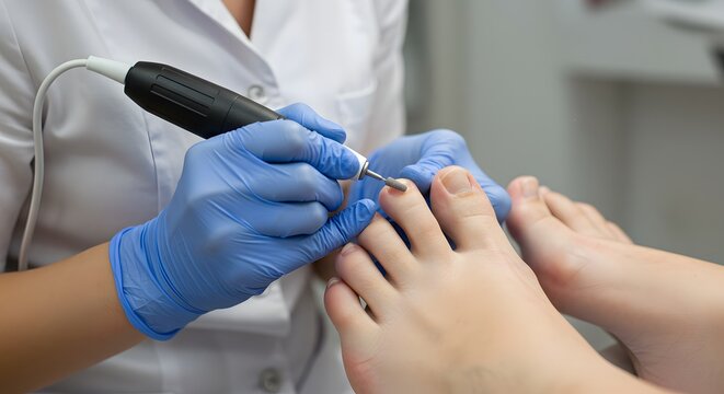 Professional Pedicure with Electric File Treatment for Foot Care