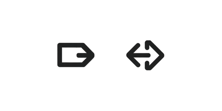 Simple Black Arrows On Transparent Background