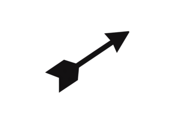 Simple Black Arrow on Transparent Background