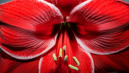 Close Up Of A Beautiful Red Amaryllis Flower Amaryllis Or Hippeastrum Red Lion Blossom Macro Shot