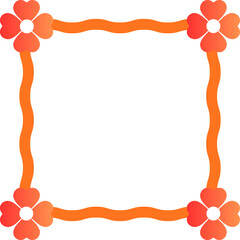 frame with flowers