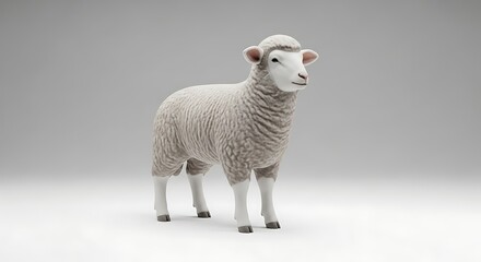 Standing Sheep in Studio