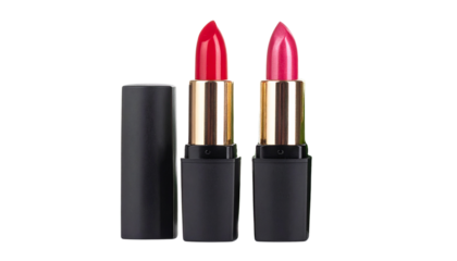 Modern lipstick set isolated on transparent background